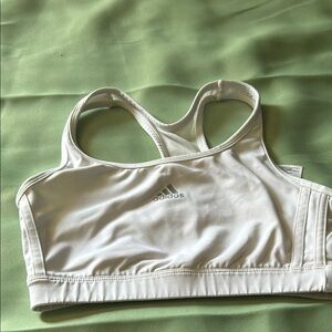 Adidas White Sports Bra with Racerback Design